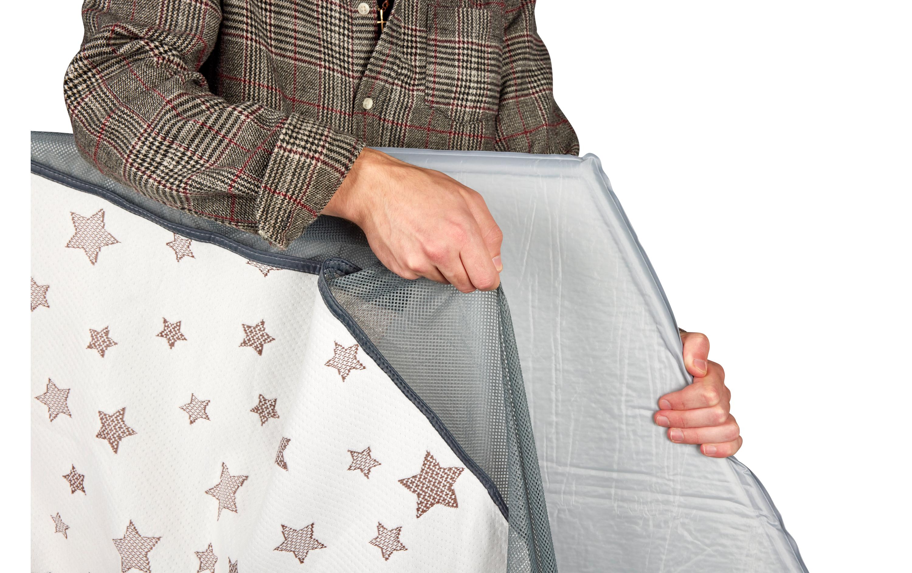 Mattenüberzug Sterne BraunÜberzug für Bodenmatte mit Sternenmotiv