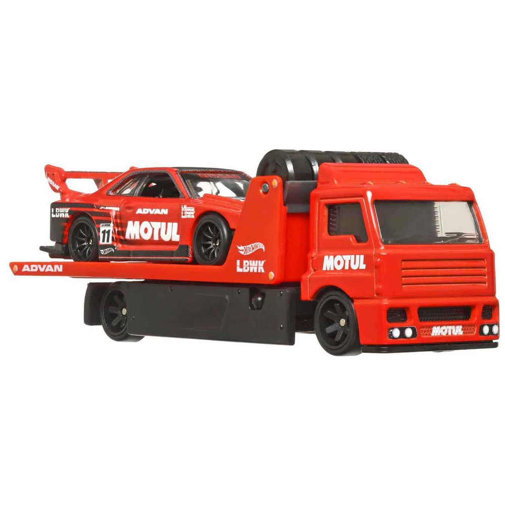 Hot Wheels Team Transport Super Silhouette Nissan Skyline und Fleet Street Fahrzeug