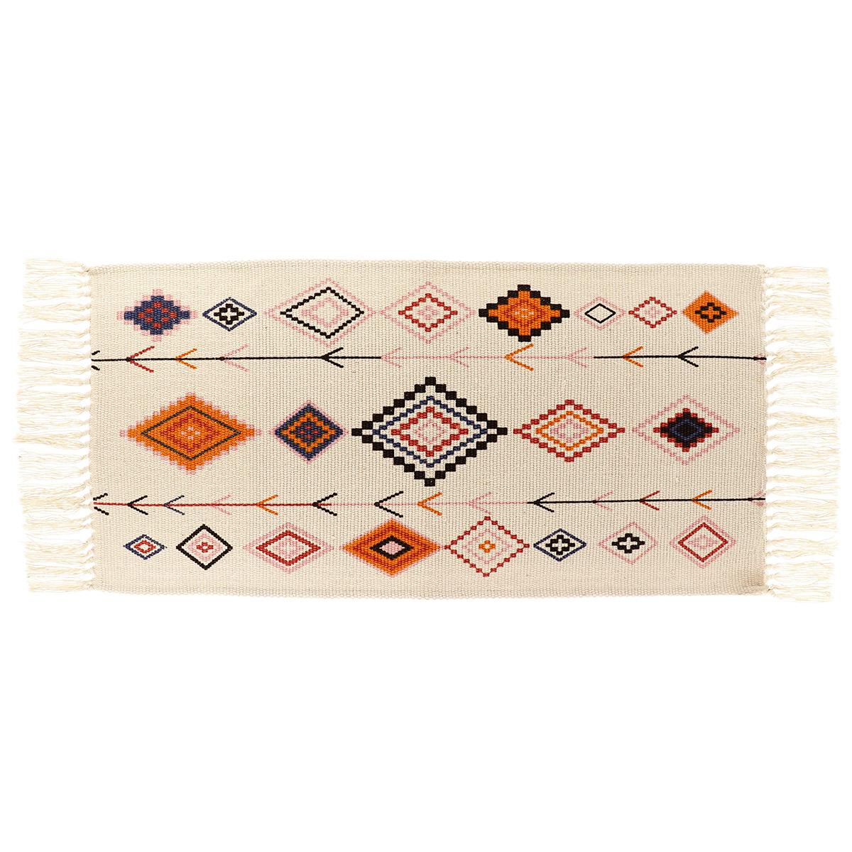 TAPIS TULUM S IMPRIME 45X90CM MULTICOLORE