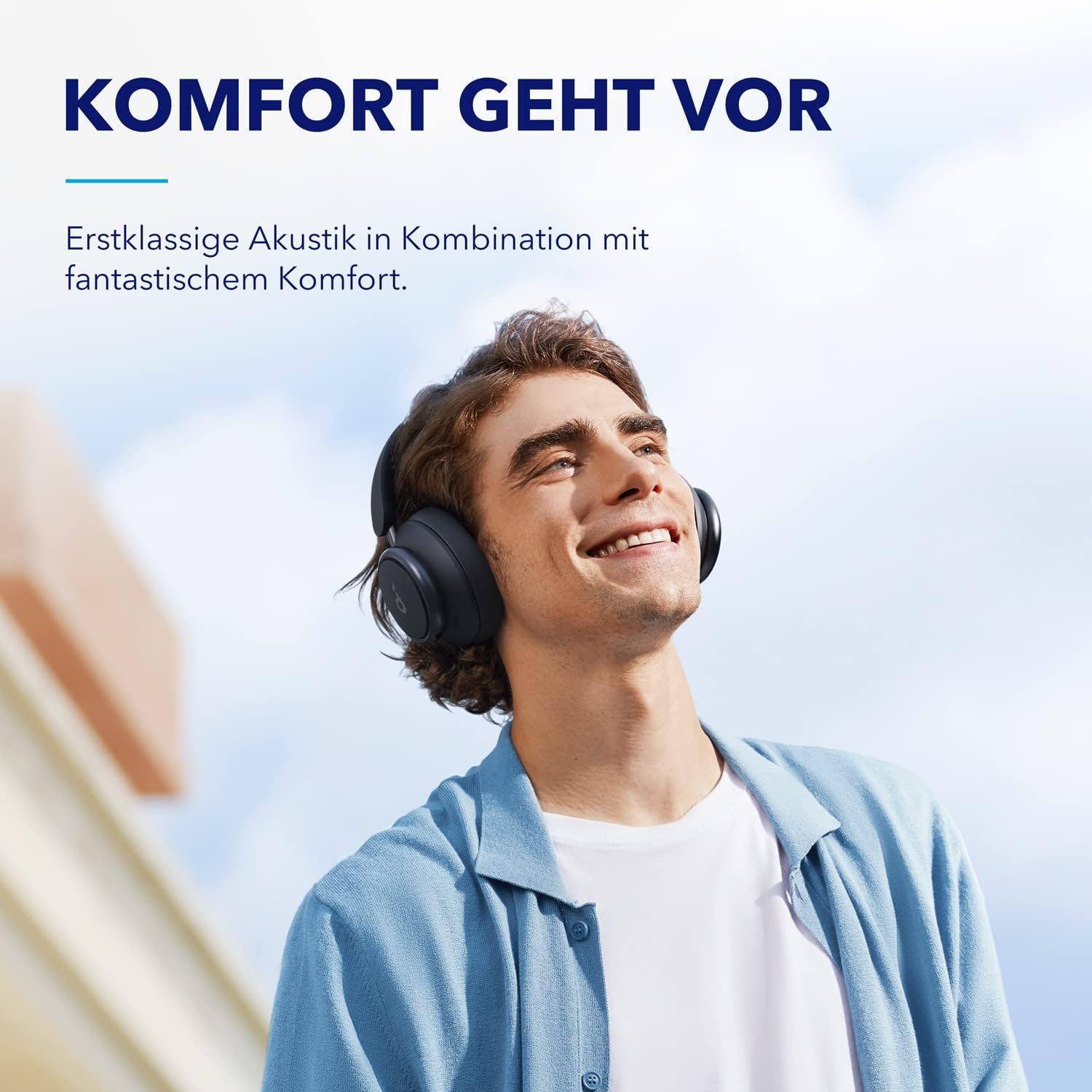 Space Q45 Bluetooth 5.3 Over-Ear Kopfhörer mit aktiver Geräuschunterdrückung (A3040G11) - Schwarz