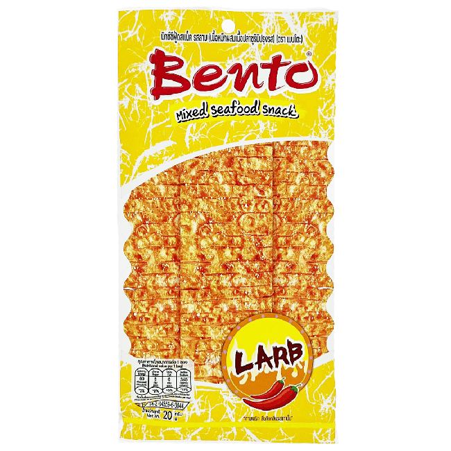Bento Gemengde Zeevruchtensnack Pittige Larb 20g