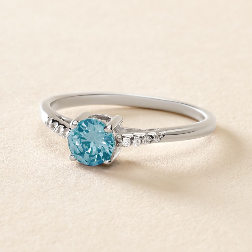 Bague Rio Argent Blanc Oxyde De Zirconium