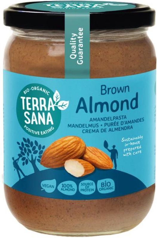 Terrasana - Amandelpasta - 500 Gram - Biologisch - Geroosterde Amandelen