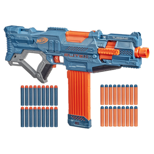 Lançador de dardos Nerf Elite 2.0 Turbine CS, para maiores de 18 anos.