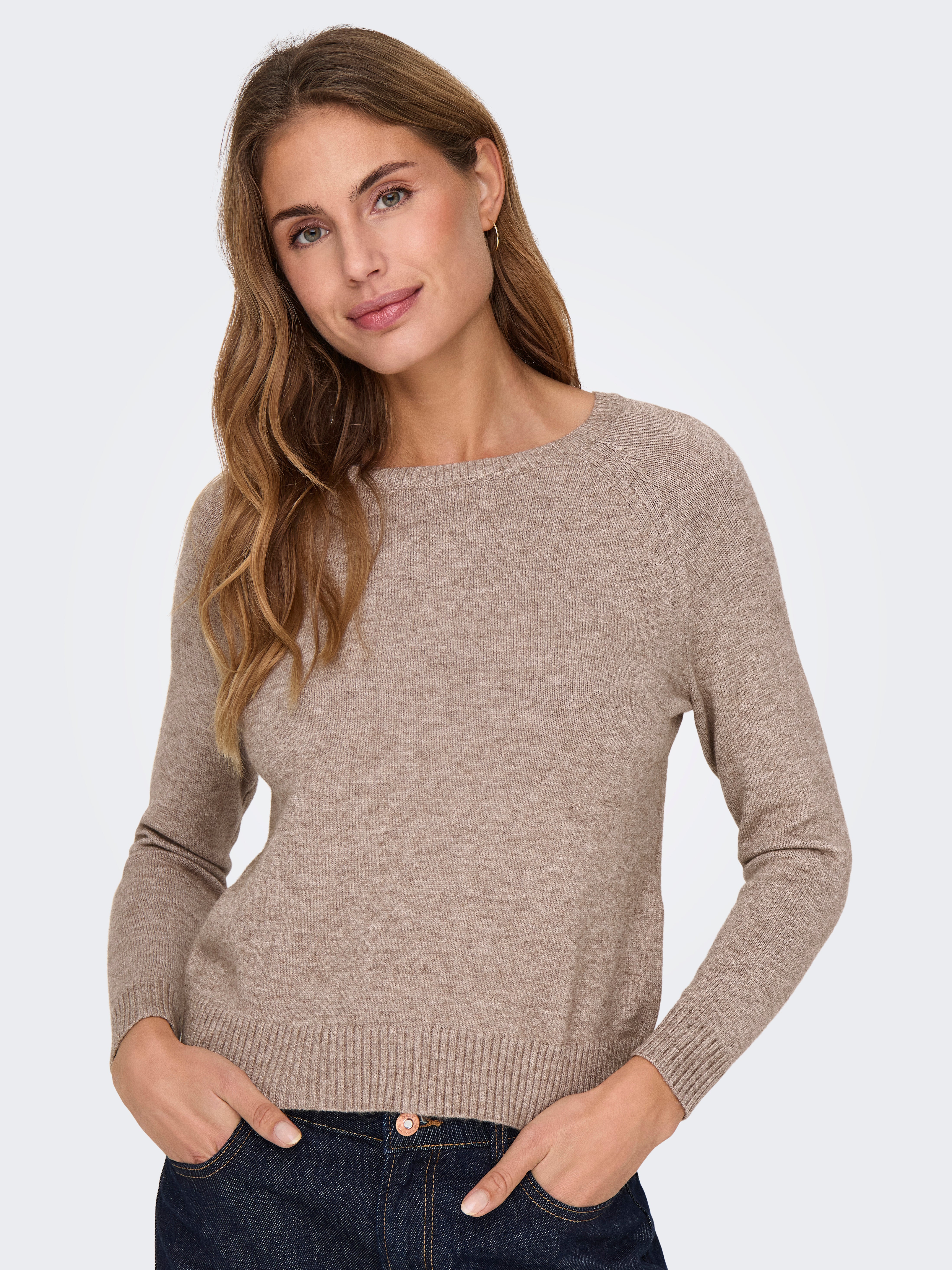 ONLLESLY Strickpullover Beige
