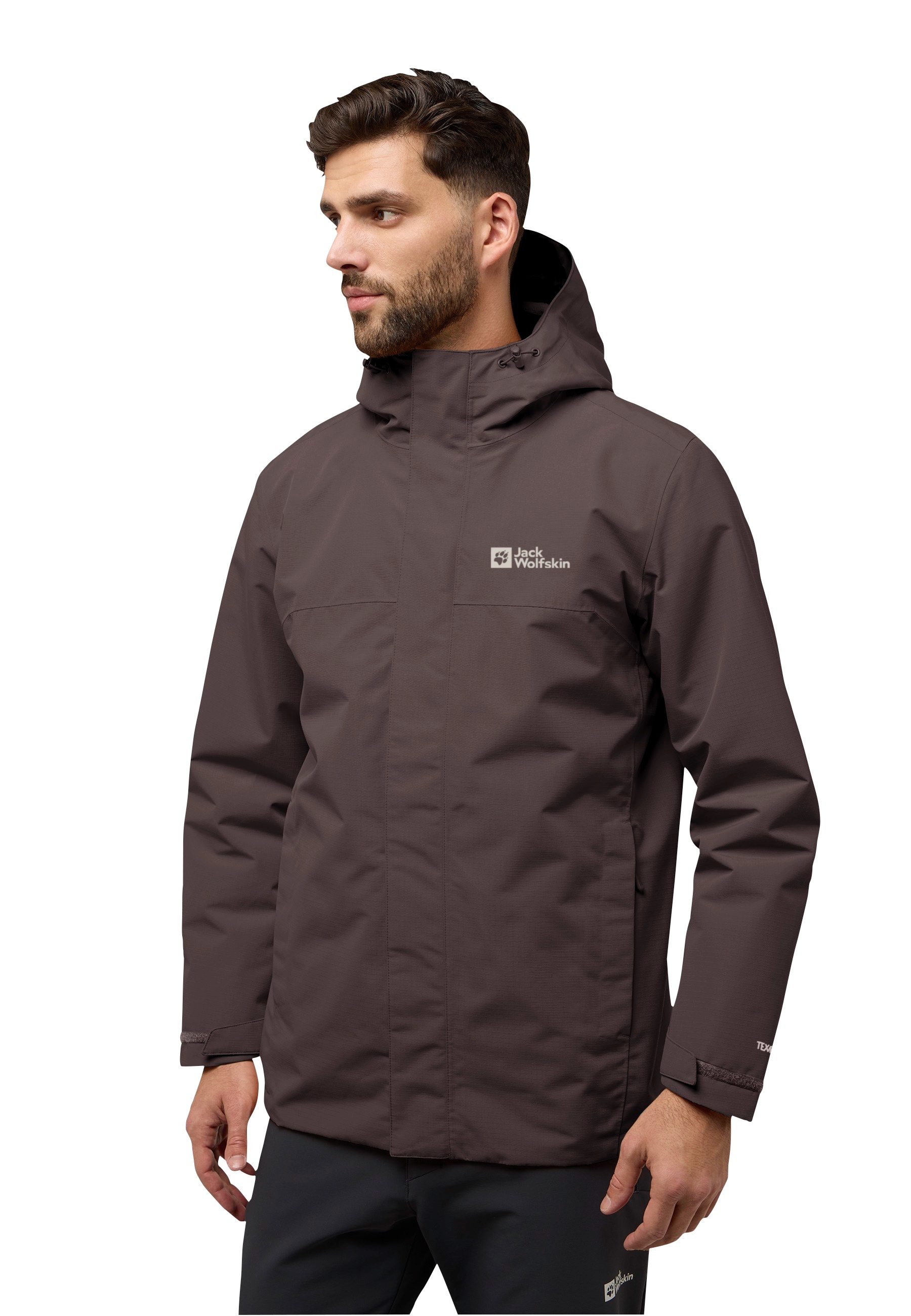 Jack Wolfskin 3-in-1-Funktionsjacke »ALTENBERG 3IN1« mit Kapuze 3in1, wasserabweisend, Übergangsjacke
