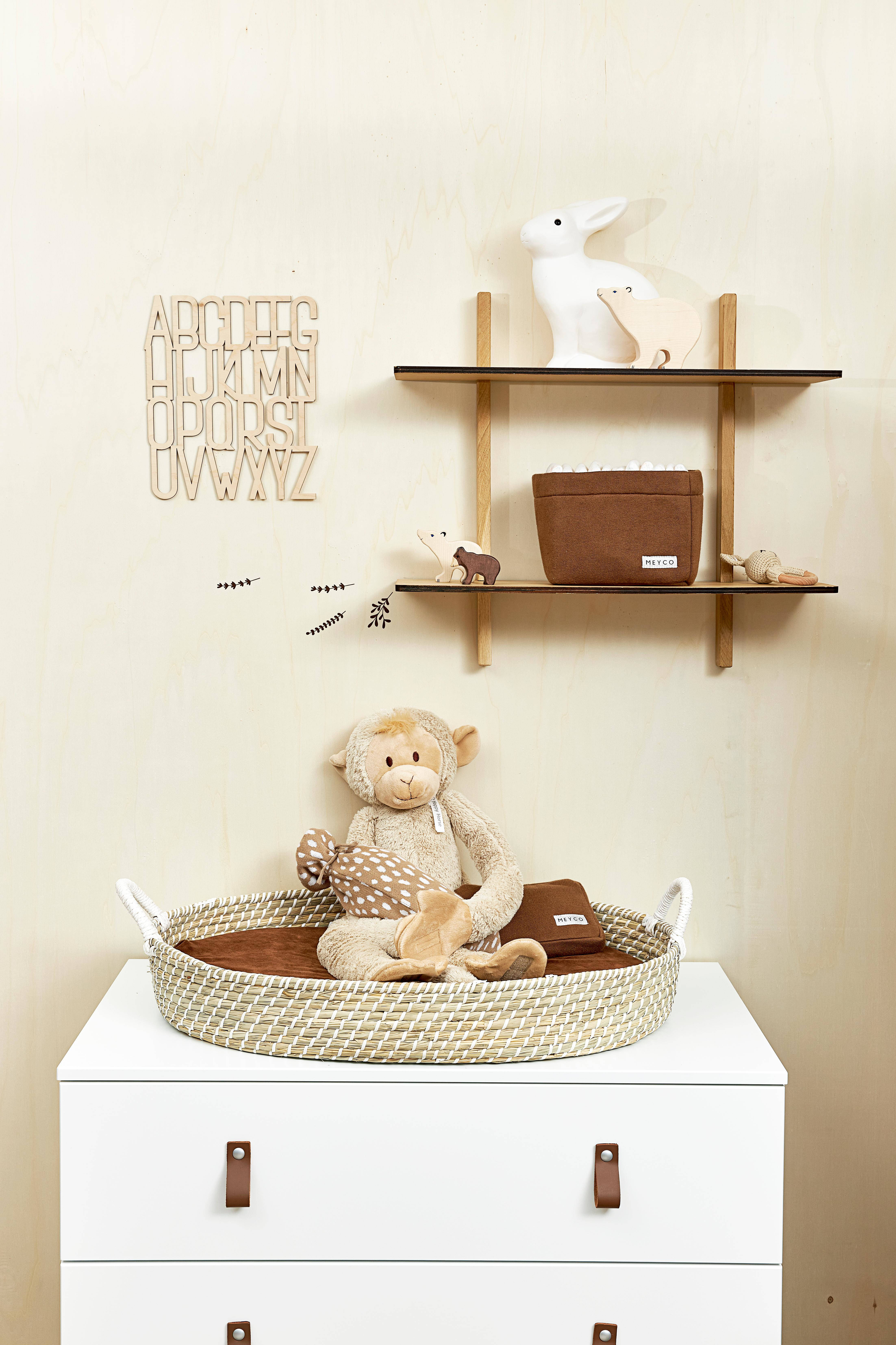 Meyco babydoekjes box Knit basic chocolate