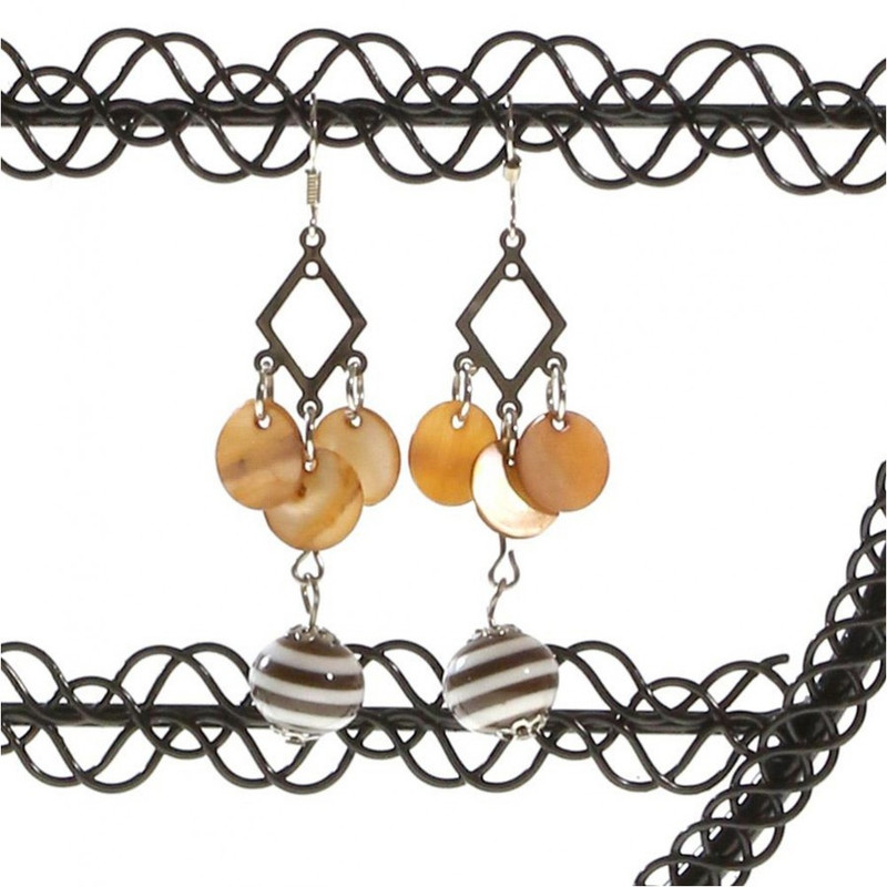 Porte bijoux presentoir boucle d'oreille sweet mirror (24 paires) Noir