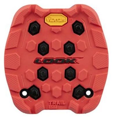 PAD/REVETEMENT PEDALE LOOK TRAIL GRIP ROUGE (X4)