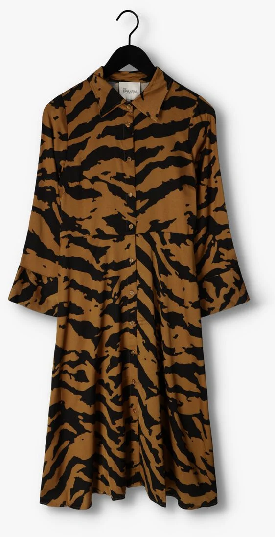 MY ESSENTIAL WARDROBE bruine my essential wardrobe midi jurk evemw long dress