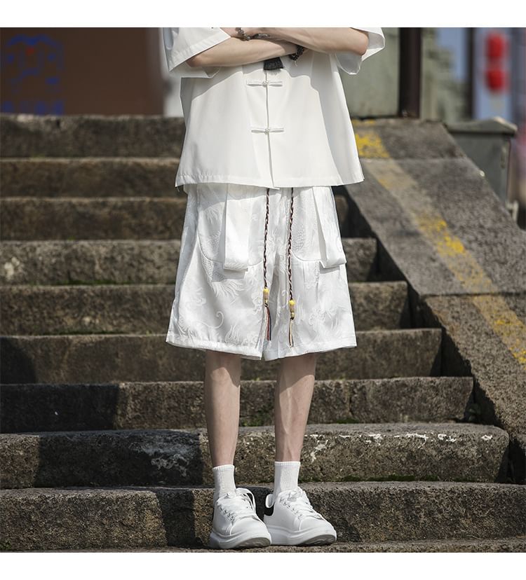 Really Point - Jacquard shorts met trekkoord in de taille