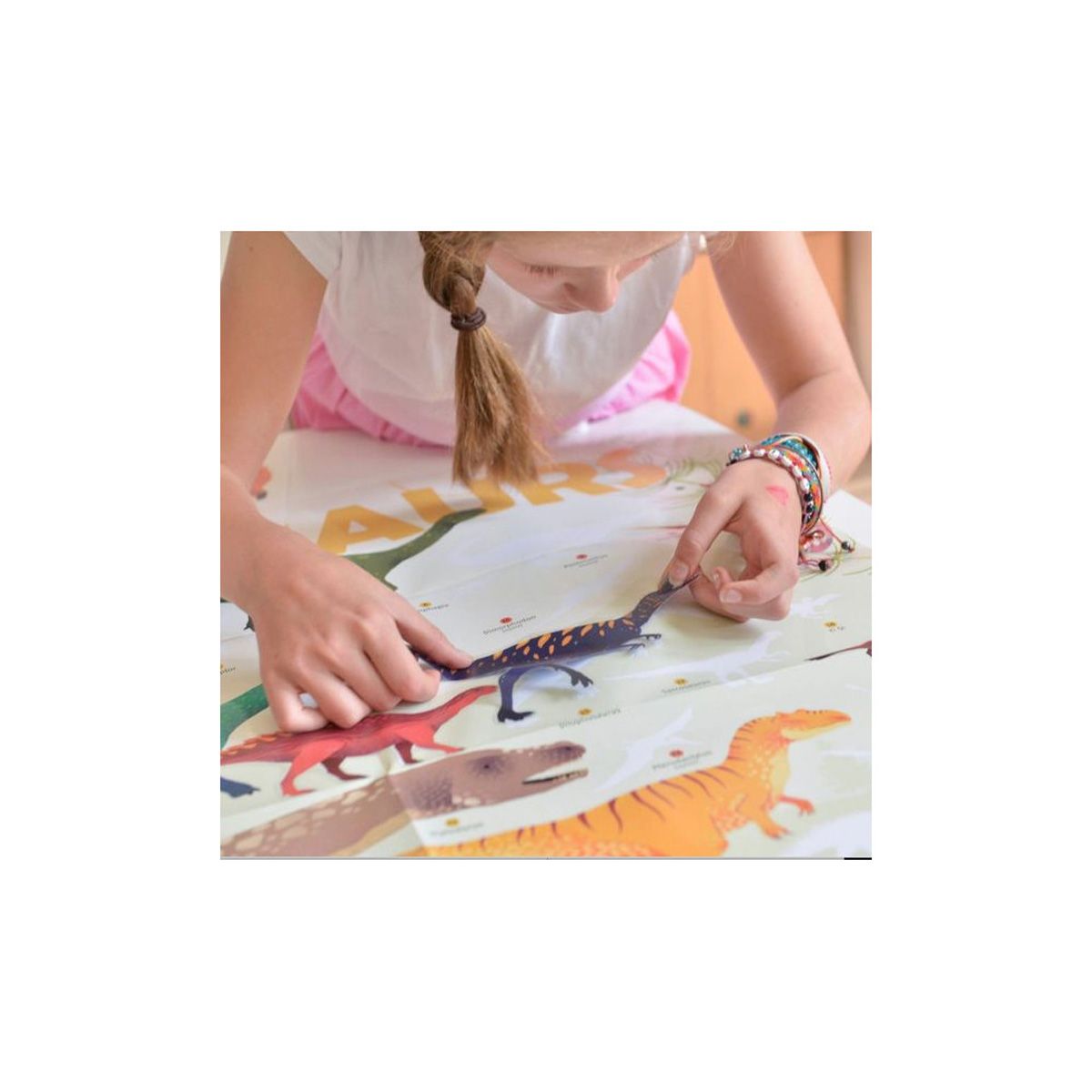 Poster en stickers dinosaure Poppik