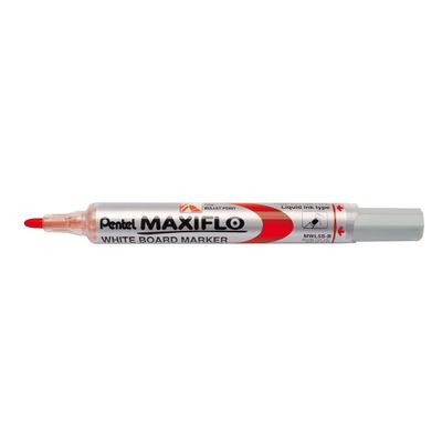 Pentel MAXIFLO - Brosse magnétique et 4 Marqueurs MAXIFLO - pointe ogive moyenne - couleurs assorties