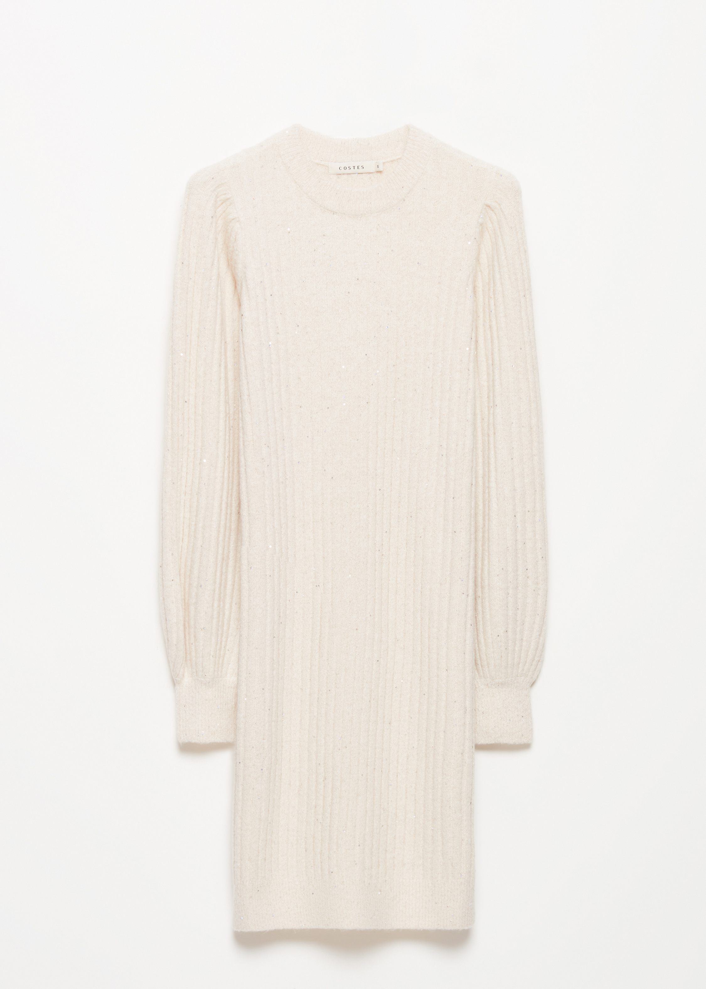 Ribgebreide jurk met glitter