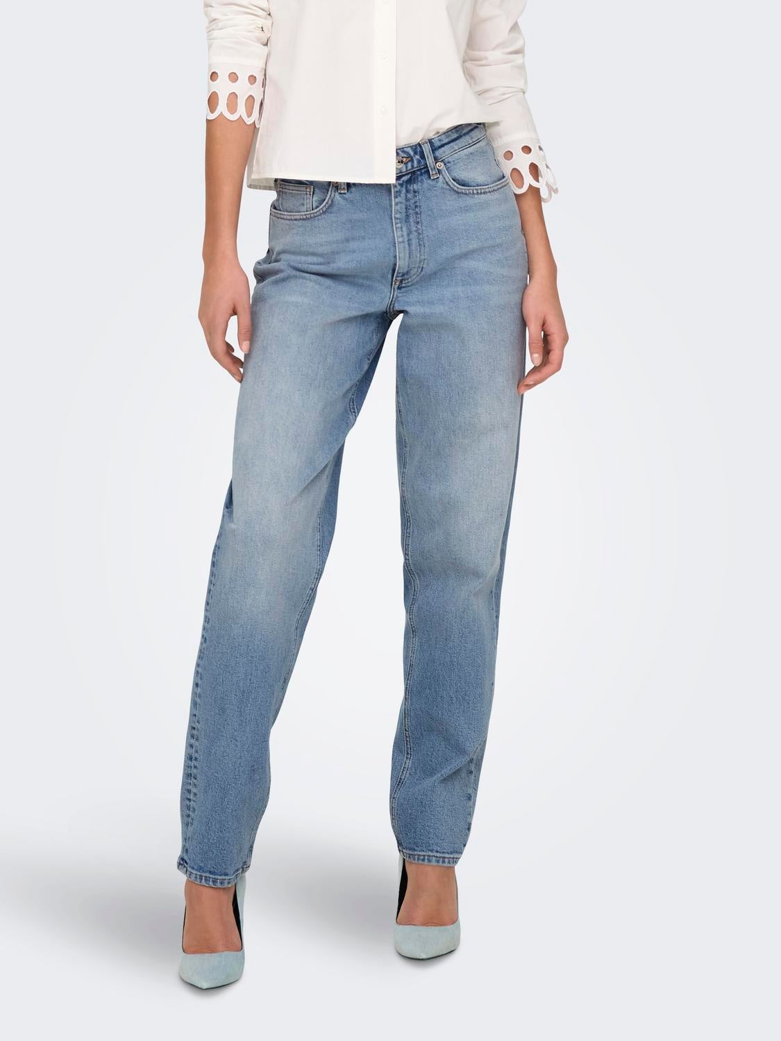 ONLJUICY Hohe Taille Hohe Taille Jeans Medium Blue Denim