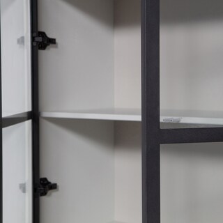 Vitrine BASIC 101 x 230 cm nebelgrau/schwarz