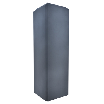 Betonpoer met plaat antraciet 18 x 18 x 58 cm
