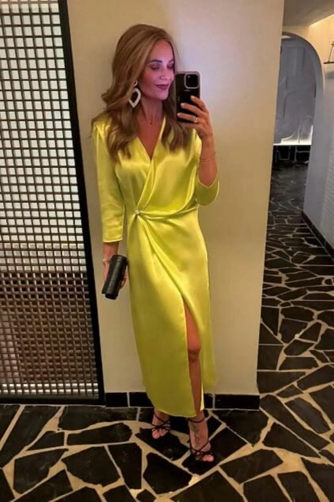 Valentin Studio Star long dress lime 30
