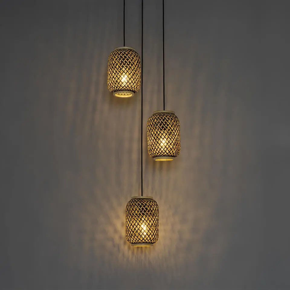 Qazqa hanglampen yvonne zwart e27