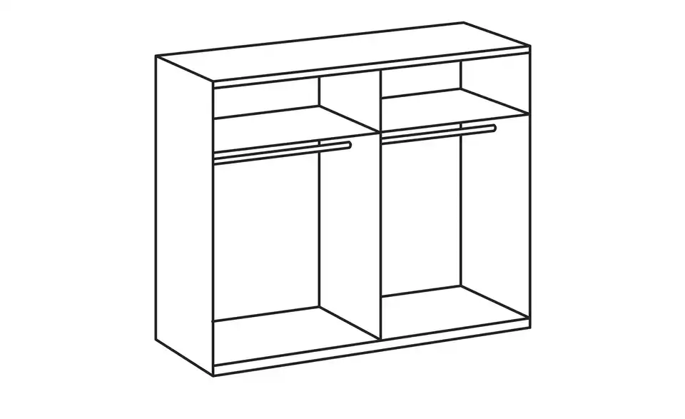 Schwebetürenschrank 2-türig Dublin 180 cm