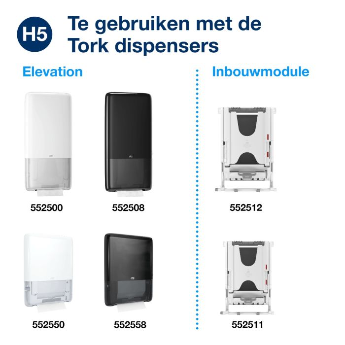 Handdoek Tork 100589 PeakServe Continue 1-laags Wit H5 Advanced (100589)