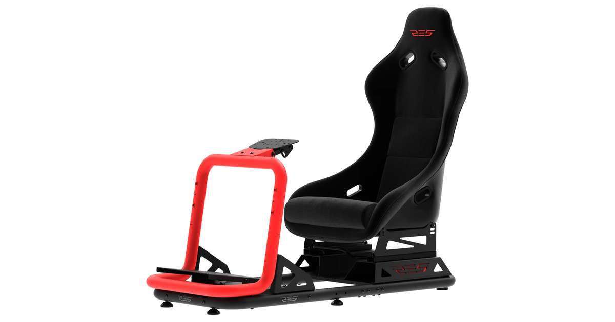 Res-TechSIMPLY - GT Cockpit racing simulator  (Zwart/rood)