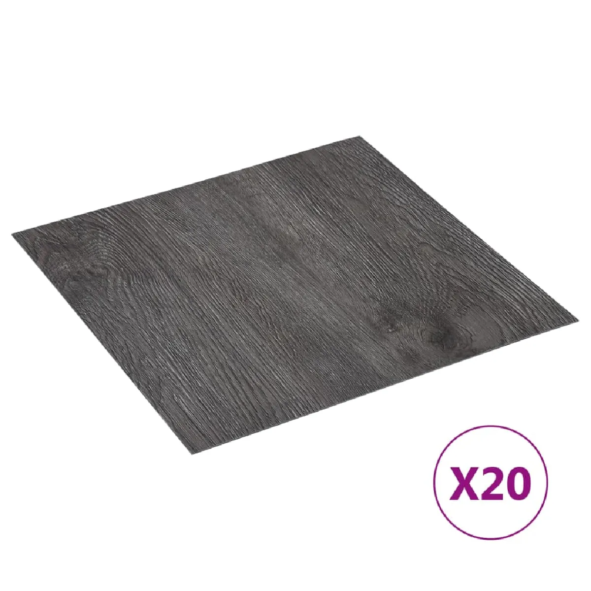 vidaXL Dalles de Plancher PVC - 20 Pièces - Marron