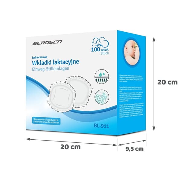 Ultraabsorberende ammeinnlegg for ammende mødre - Berdsen BL-911