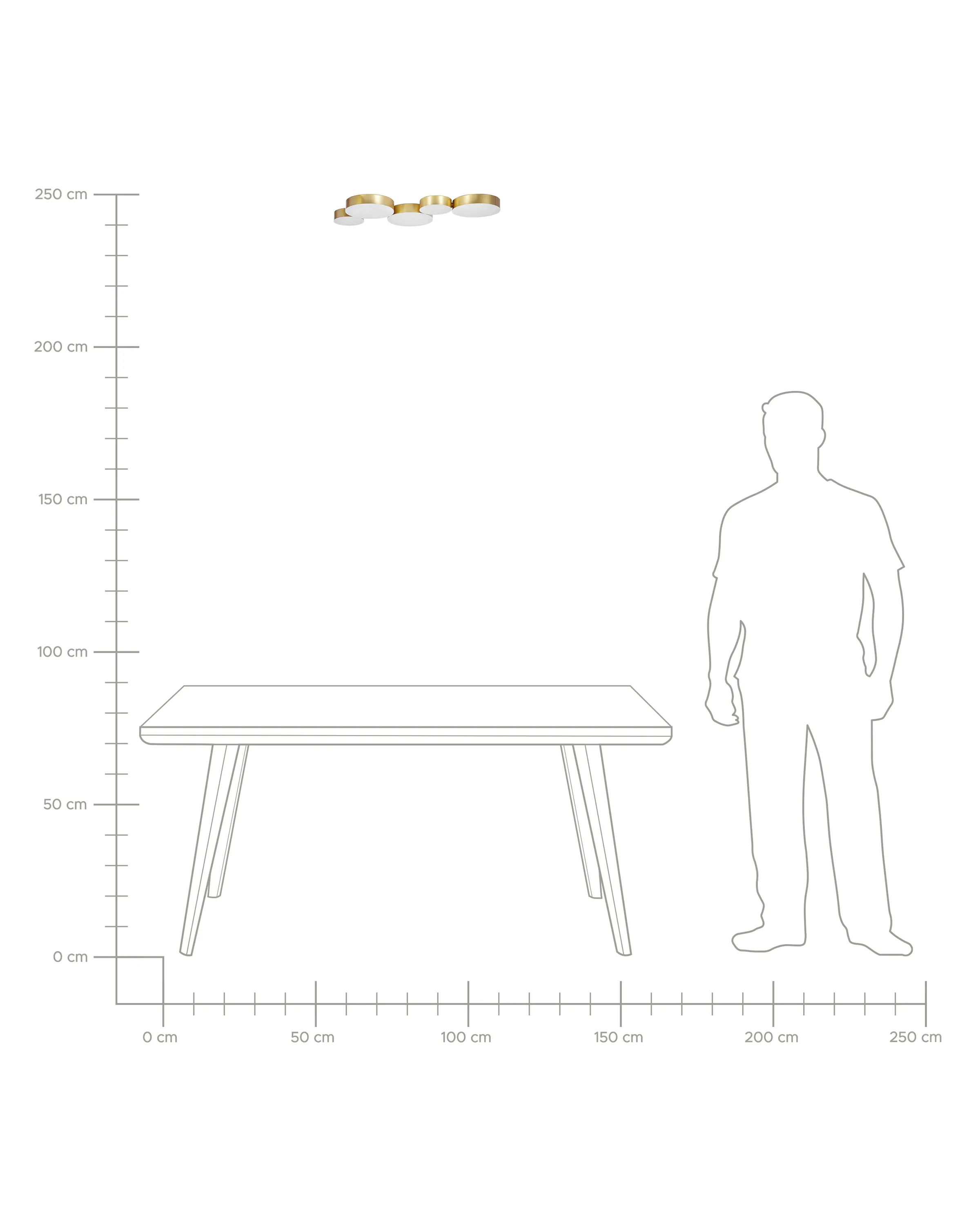 LED plafondlamp LUGA Metaal Goud