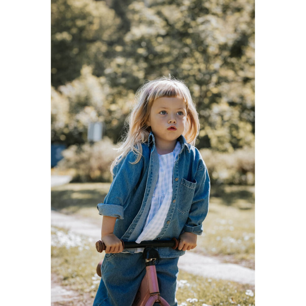 Køb Fliink Dream Blue Check Pari Top