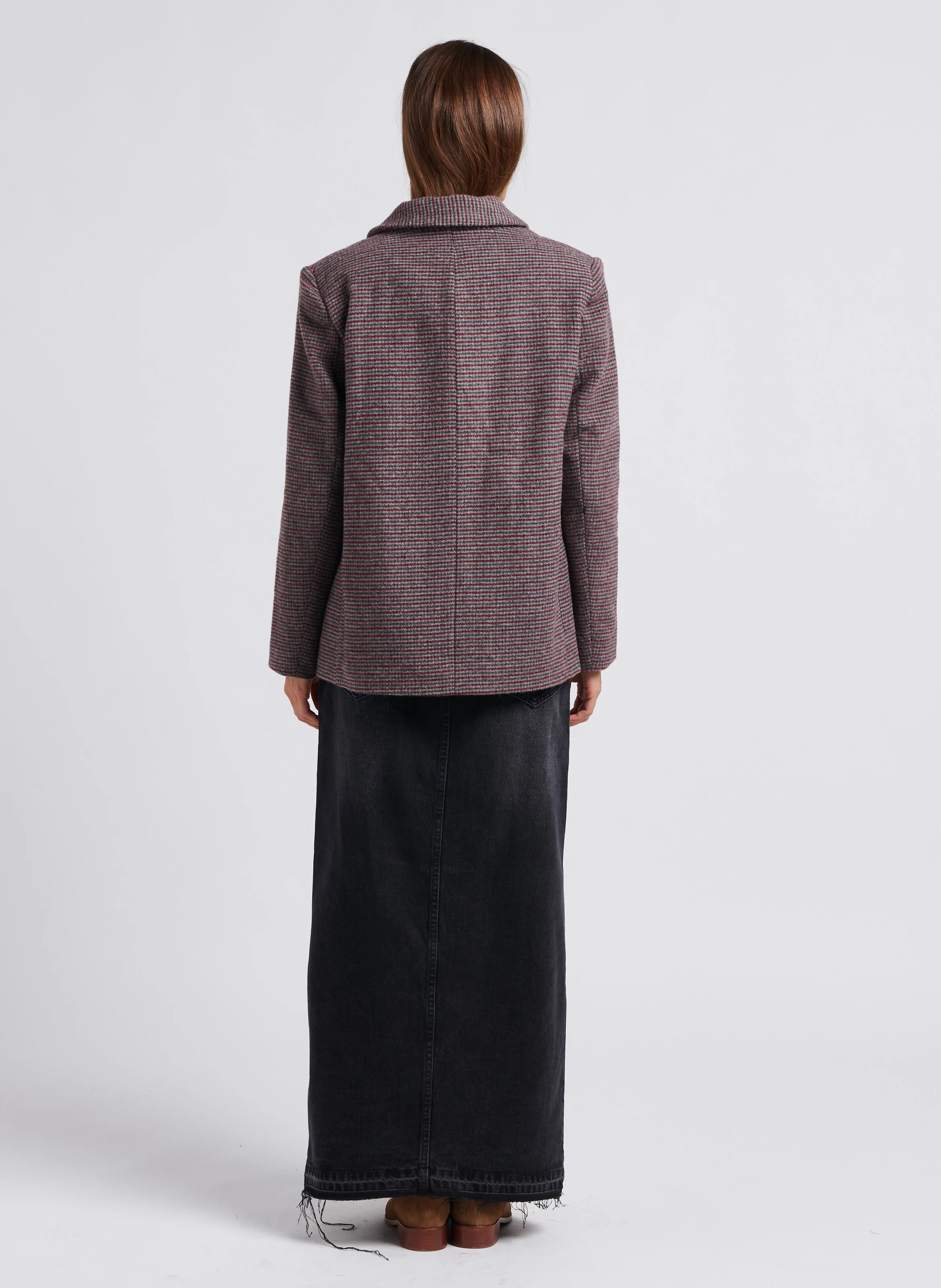 NETE - Jupe longue en coton | Noir