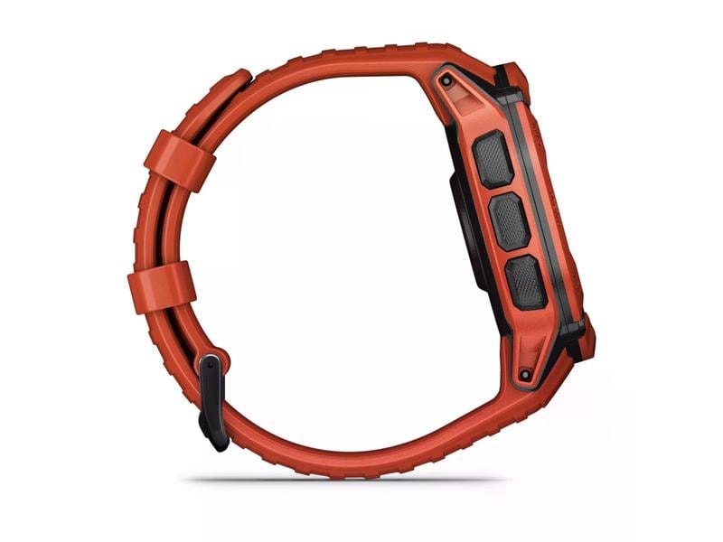 GARMIN Sportuhr Instinct 2X Solar Flame Red Multisport-Smartwatch
