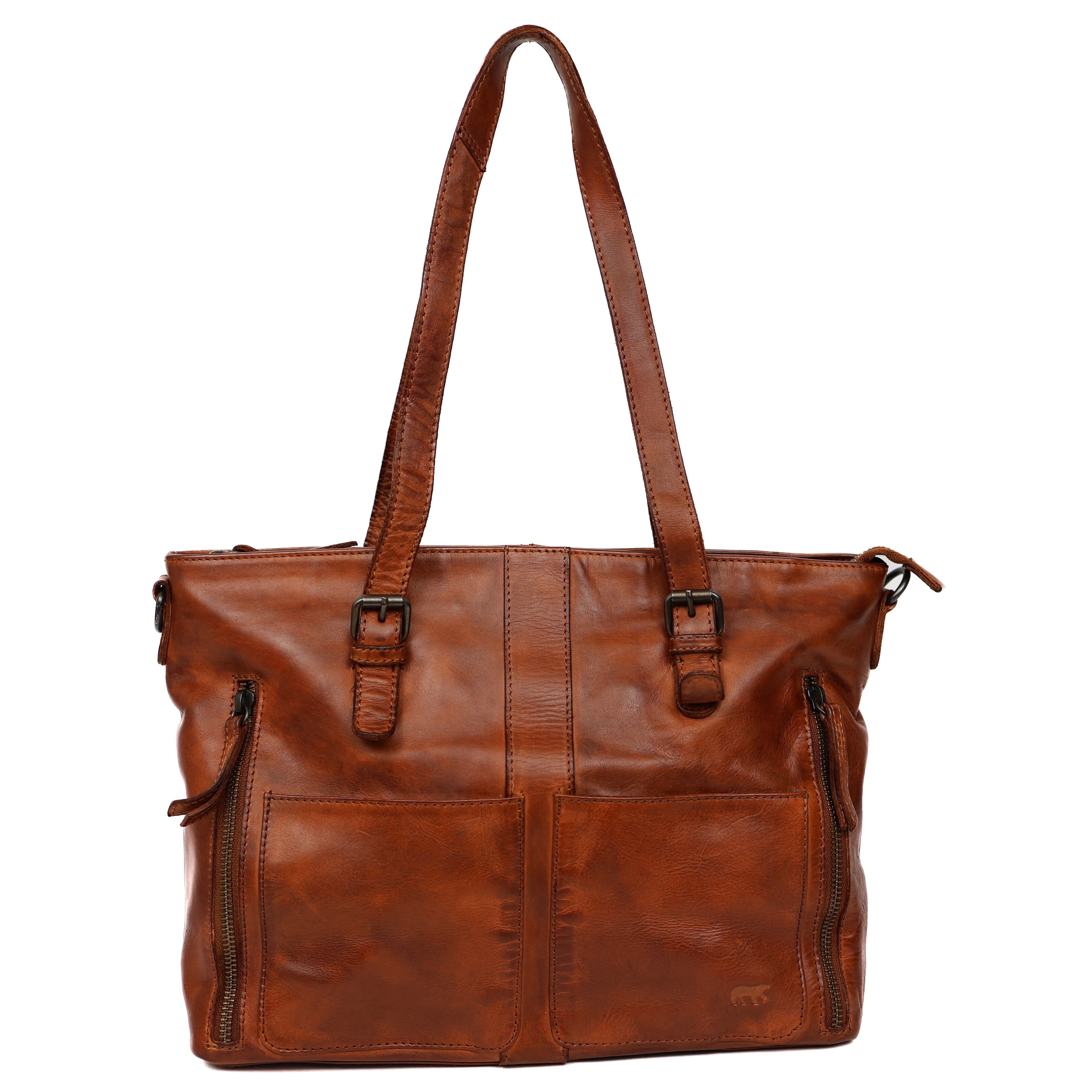 Hand-/schoudertas 'Fleur' cognac Cognac
