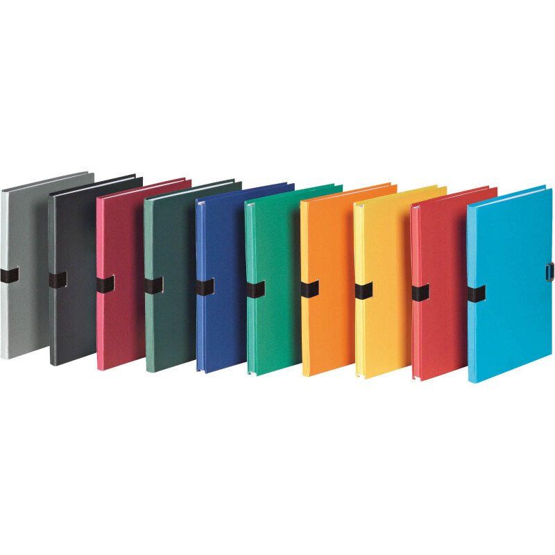 Chemise extensible sans rabat Exacompta à boucle dos 12 cm couleurs assorties