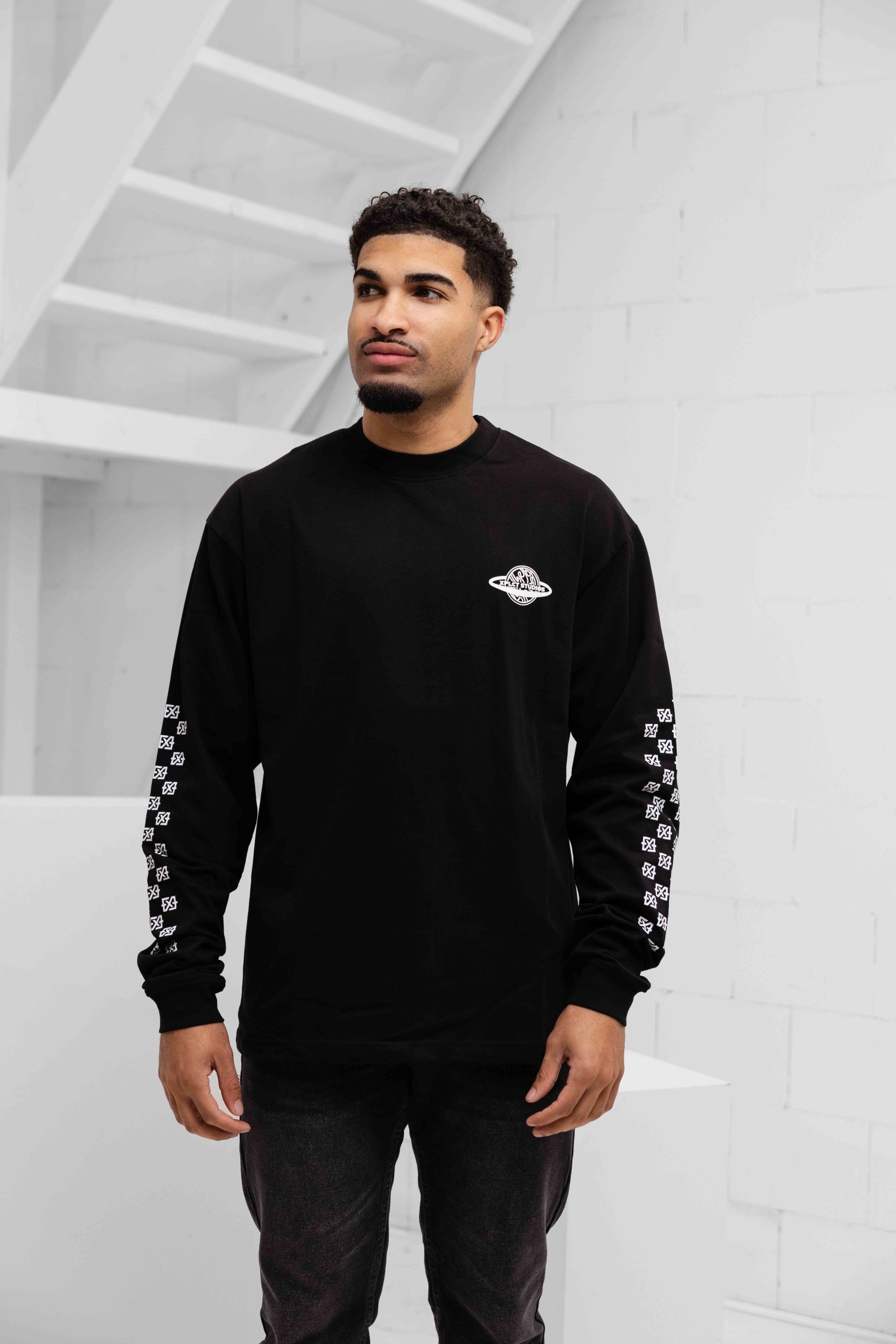 XPLCT Galaxy Longsleeve Heren Zwart