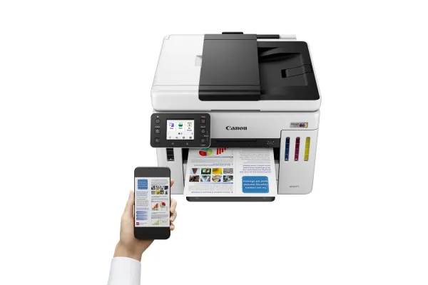 Canon MAXIFY GX7150 MegaTank - Multifunktionsprinter - farve - blækprinter - CISS - Legal (216 x 356 mm), A4 (210 x 297 mm) (original) - A4/Legal (medie) - op til 24 ipm (udskriver) - 600 ark - 33.6 Kbps - USB 2.0, Wi-Fi(n), LAN