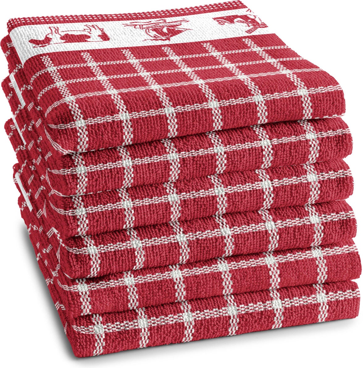 DDDDD keukendoek Dutchie rood 50 x 55 cm