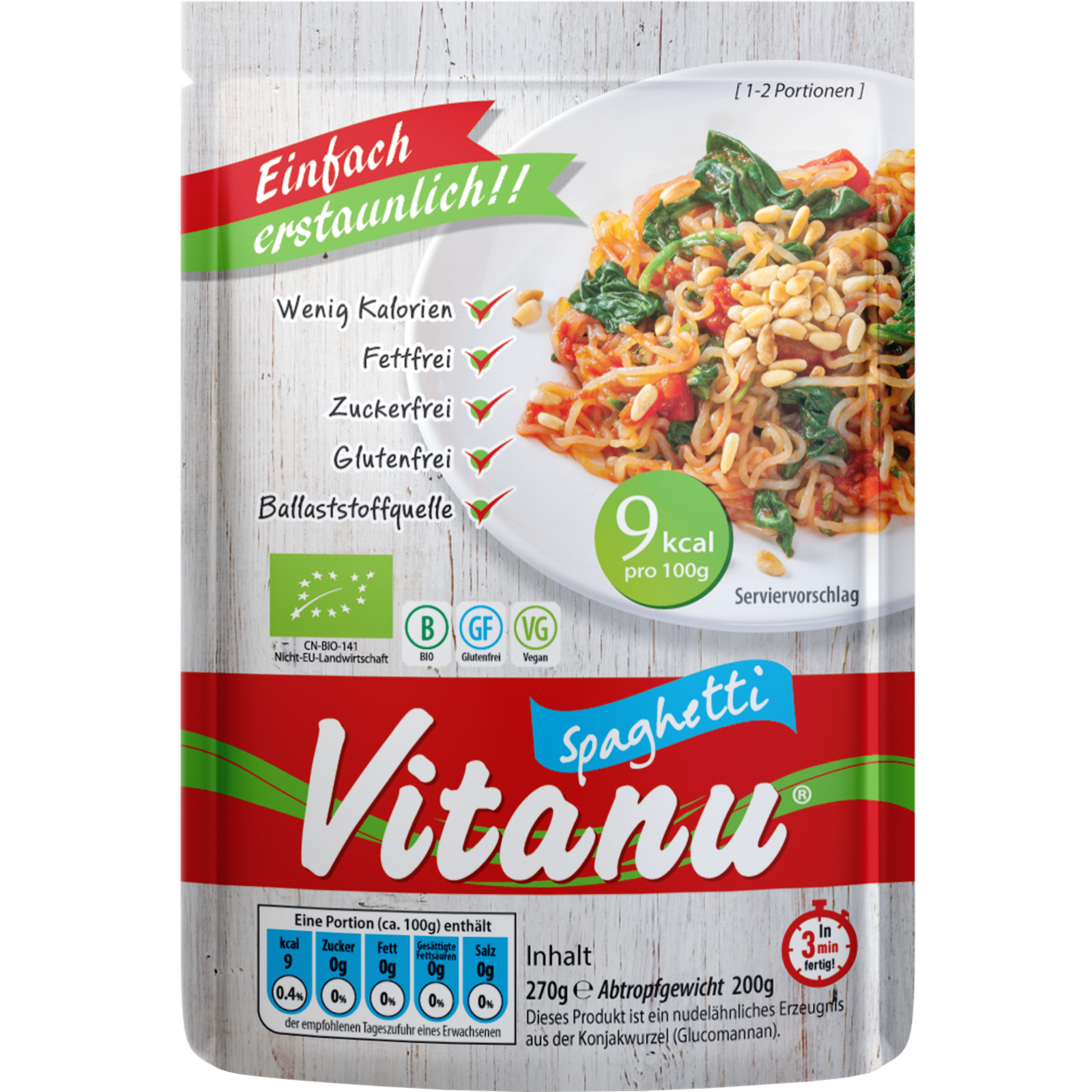 Bio Konjak Spaghetti (270g)