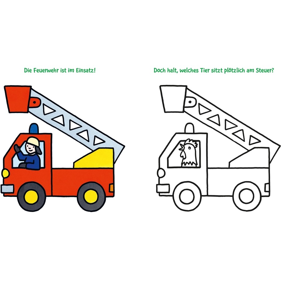 CARLSEN Das dicke Kindergarten-Malbuch: Fahrzeuge