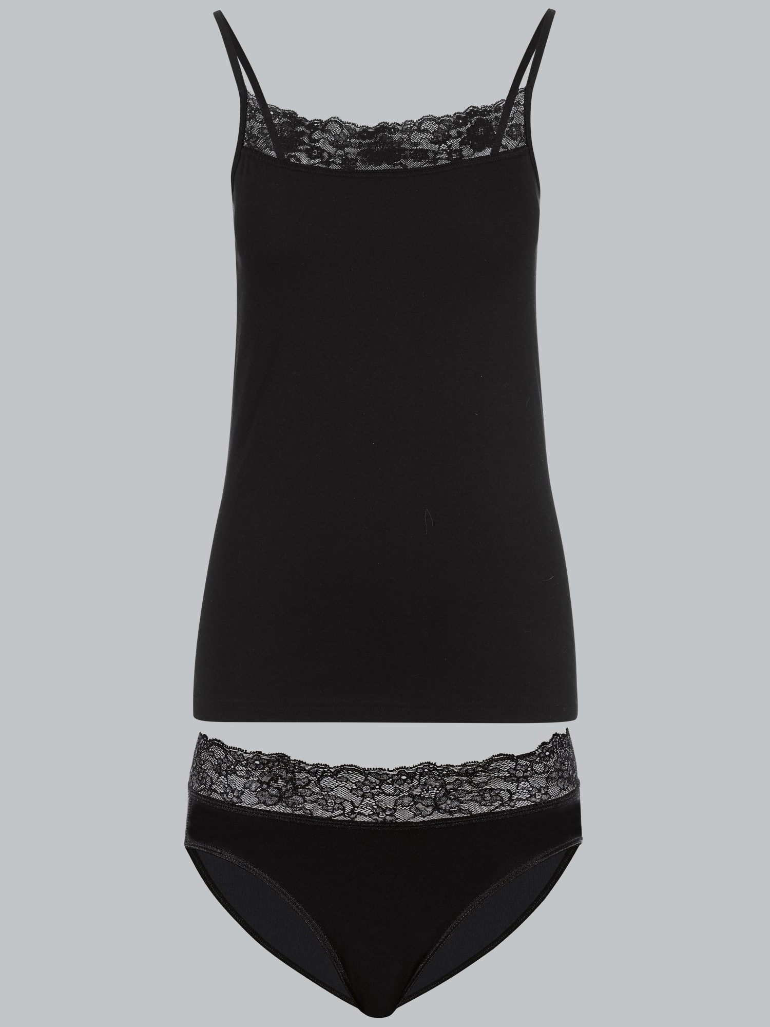 Unterwäsche-Set mit Spitze Schwarz