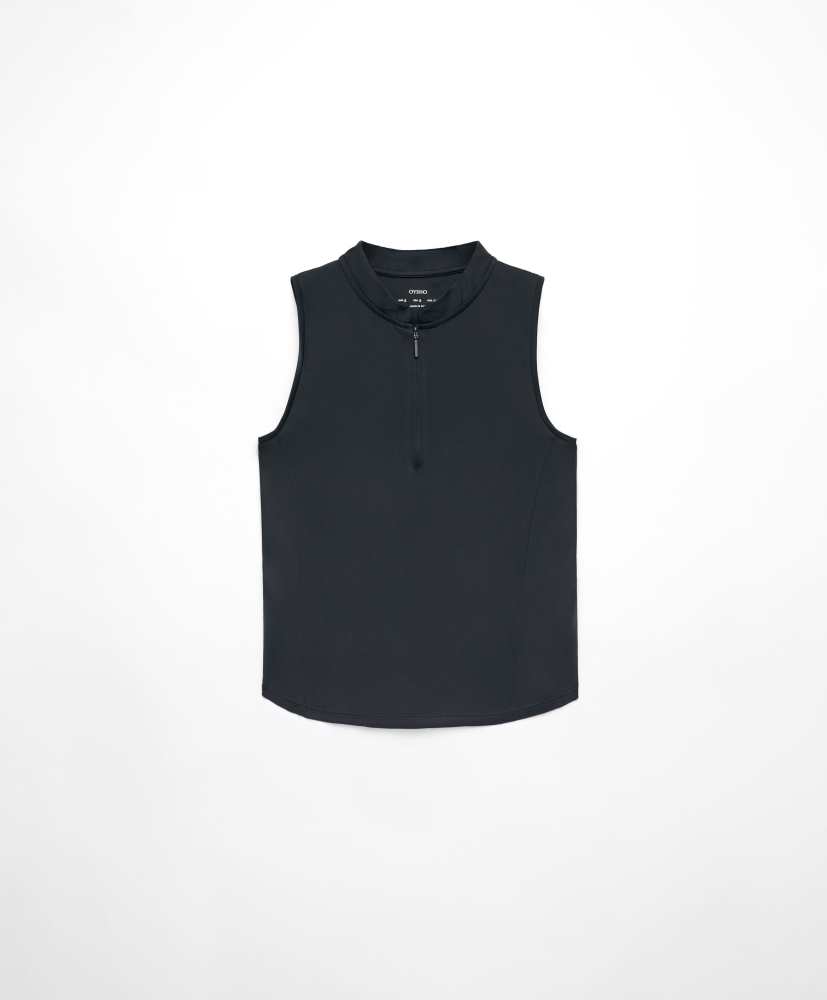 Blusa sem mangas com zíper