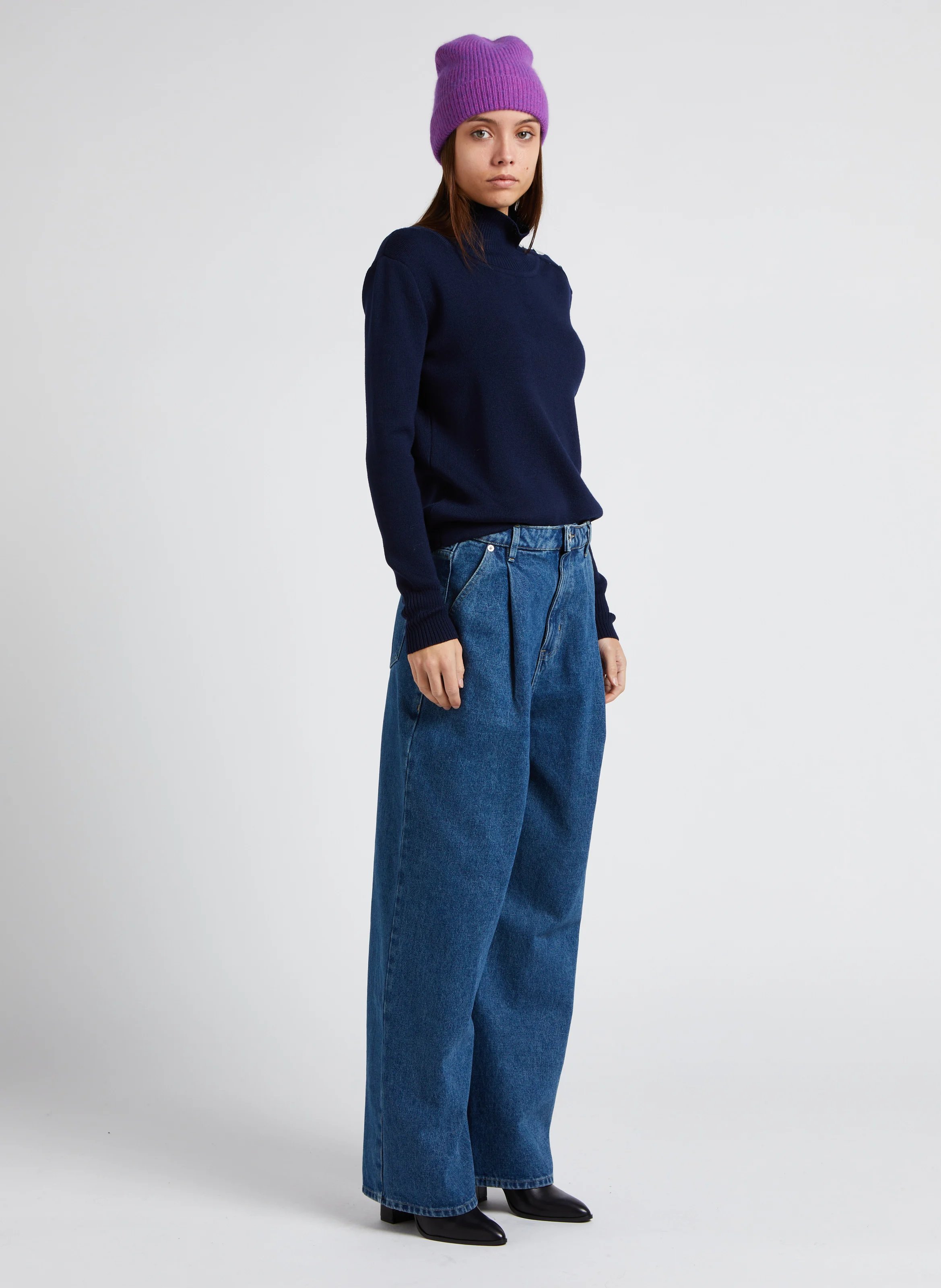 WILDEN - Jean large taille haute en coton | Bleu