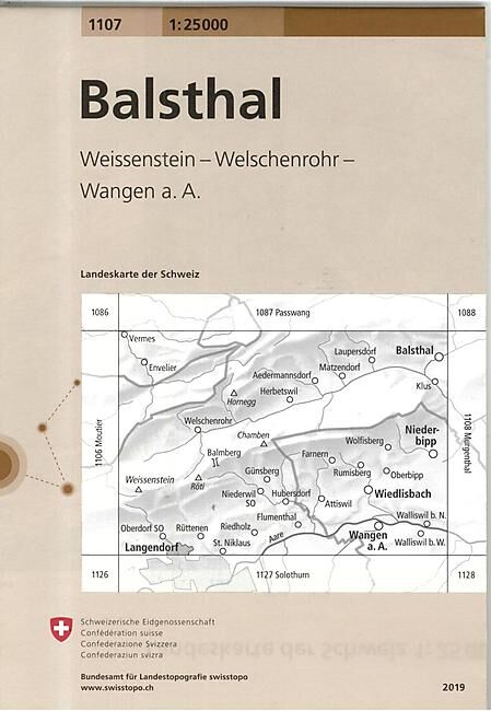 BUNDESAMT - 1107 BALSTHAL ECHELLE 1 25 000