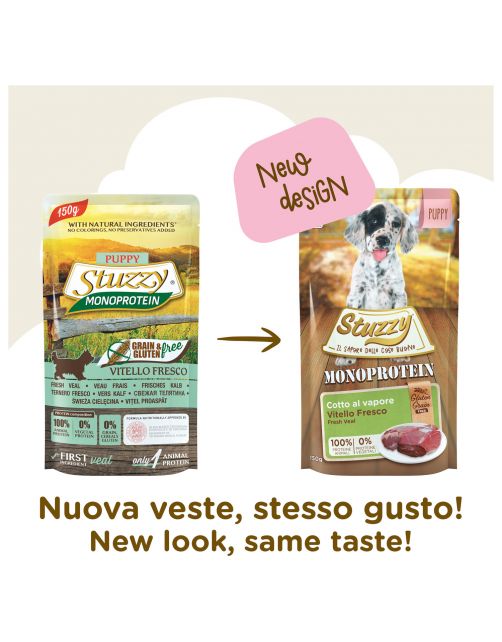 Stuzzy Puppy Dog Grain Free Monoprotein Pouch - Hondenvoer - Kalf 150 g