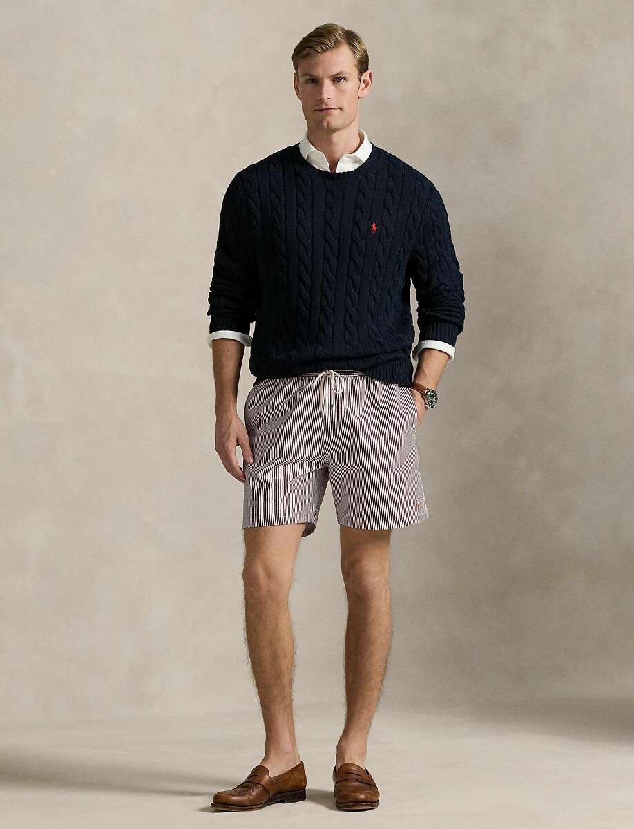POLO RALPH LAUREN<br>Calção Traveler em seersucker 14,6 cm