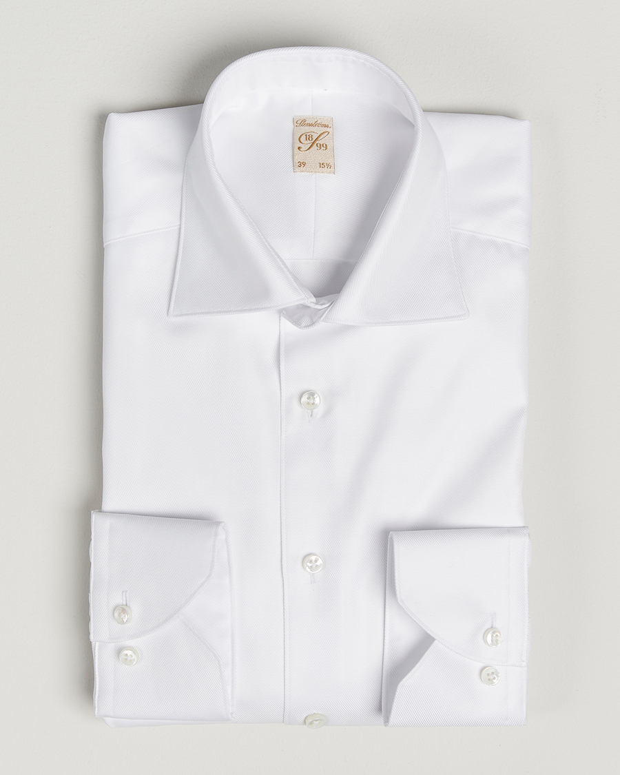 Stenströms 1899 Cotton Twill Shirt White