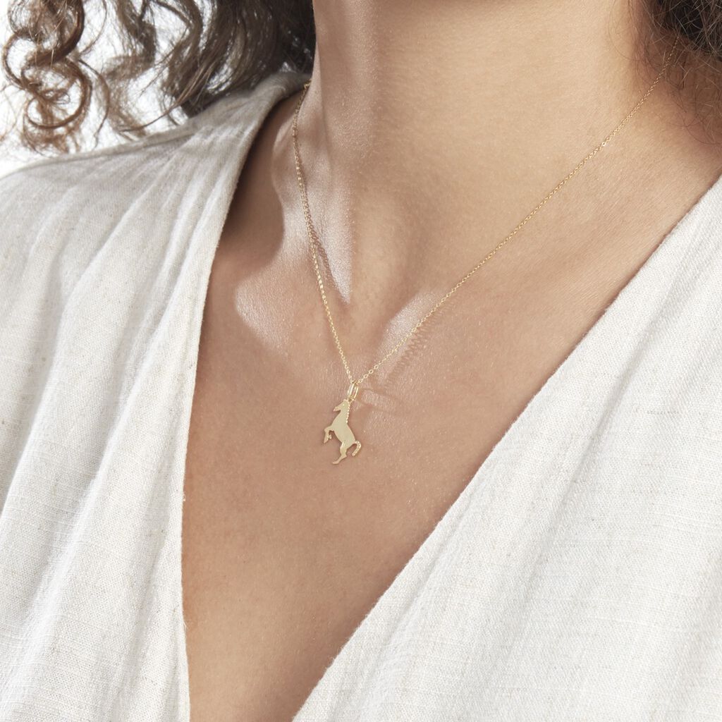 Pendentif Egide Cheval Or Jaune