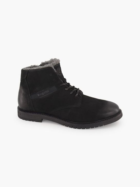 bugatti Schnür-Stiefelette Schwarz