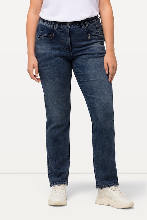 Jeans Mony, konisches Bein, Stretch, Zipptaschen