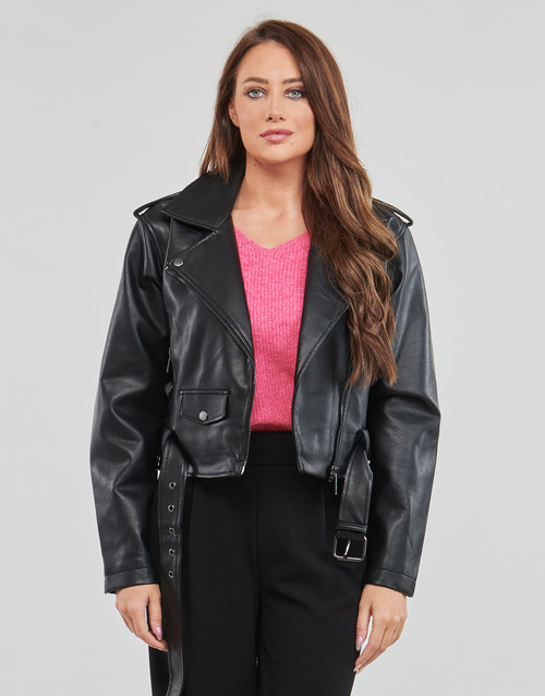 Only - ONLLOUIE FAUX LEAHTER BIKER OTW - Noir